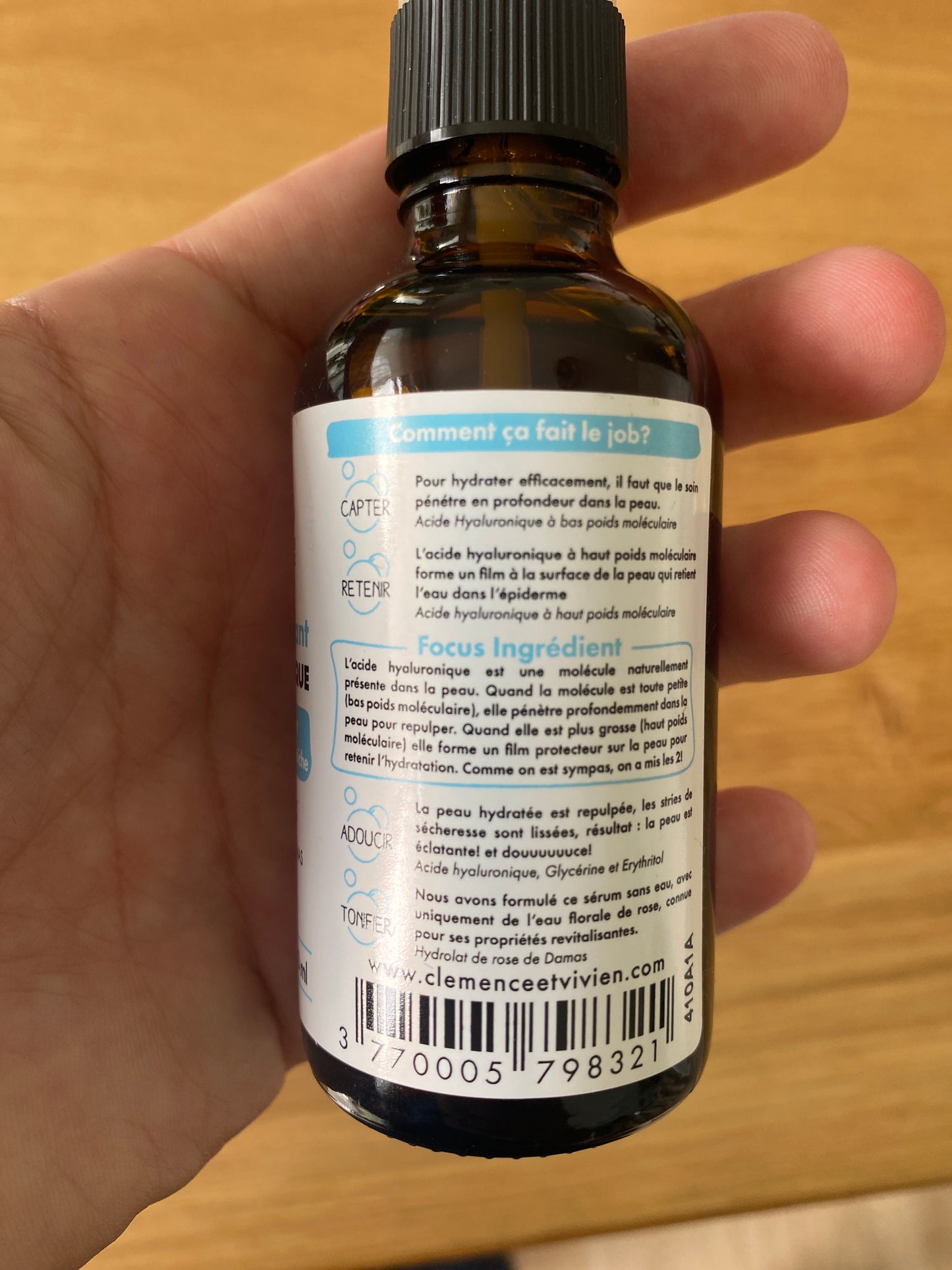 Sérum désaltérant Acide hyaluronique