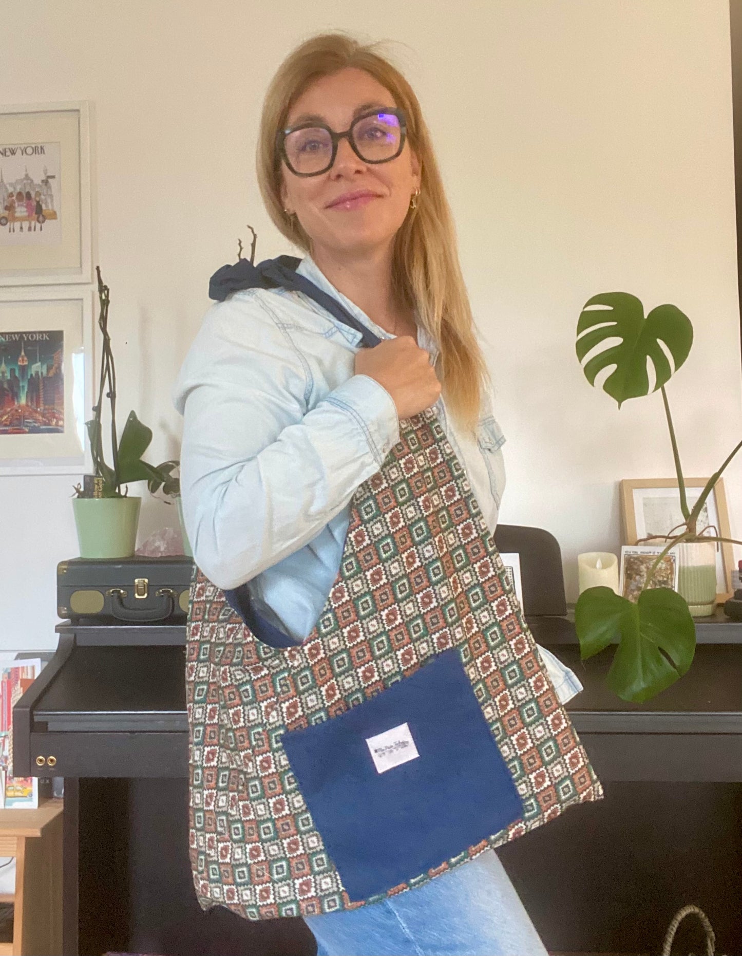 Tote bag origami réversible