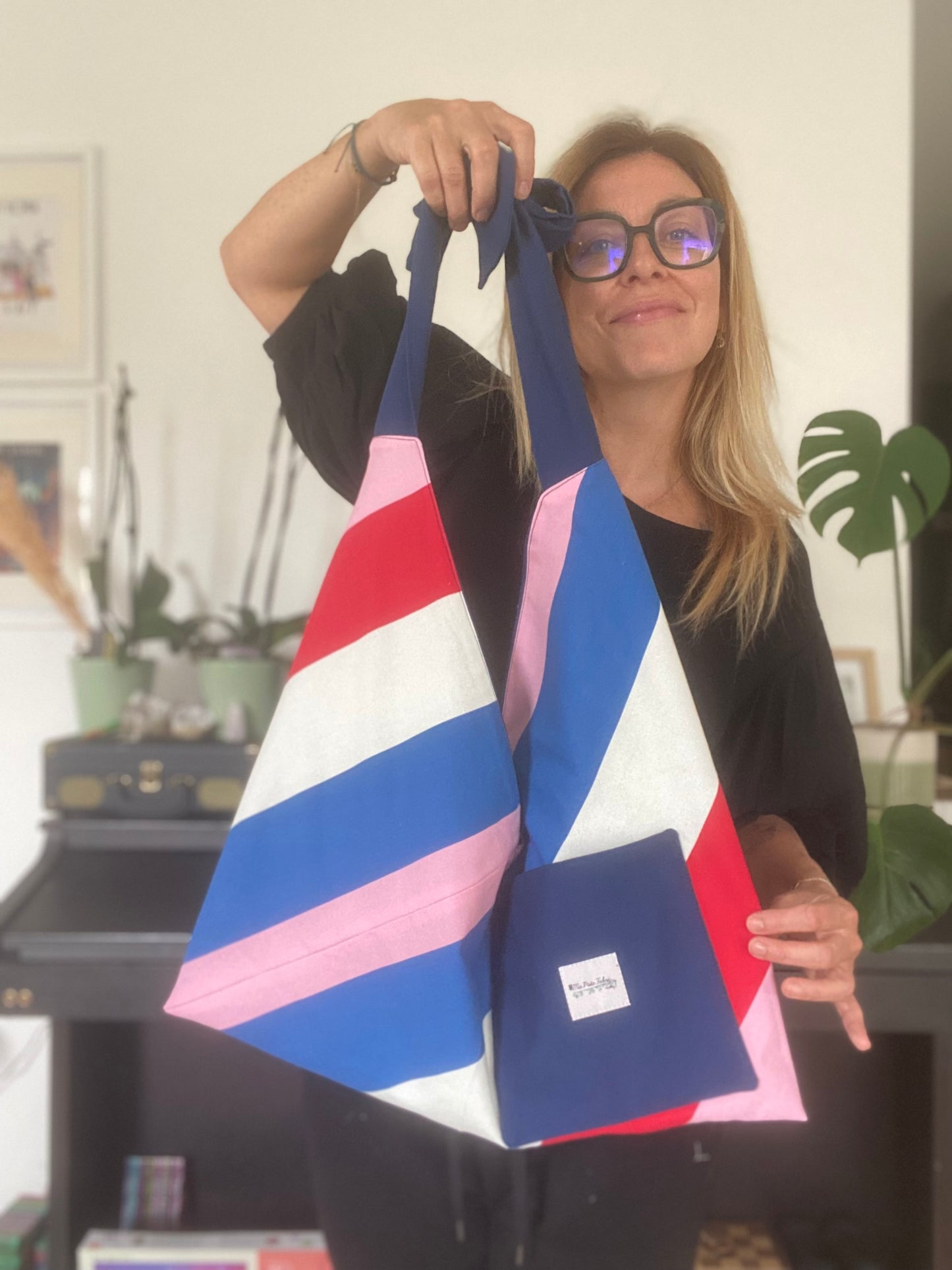 Tote bag origami réversible