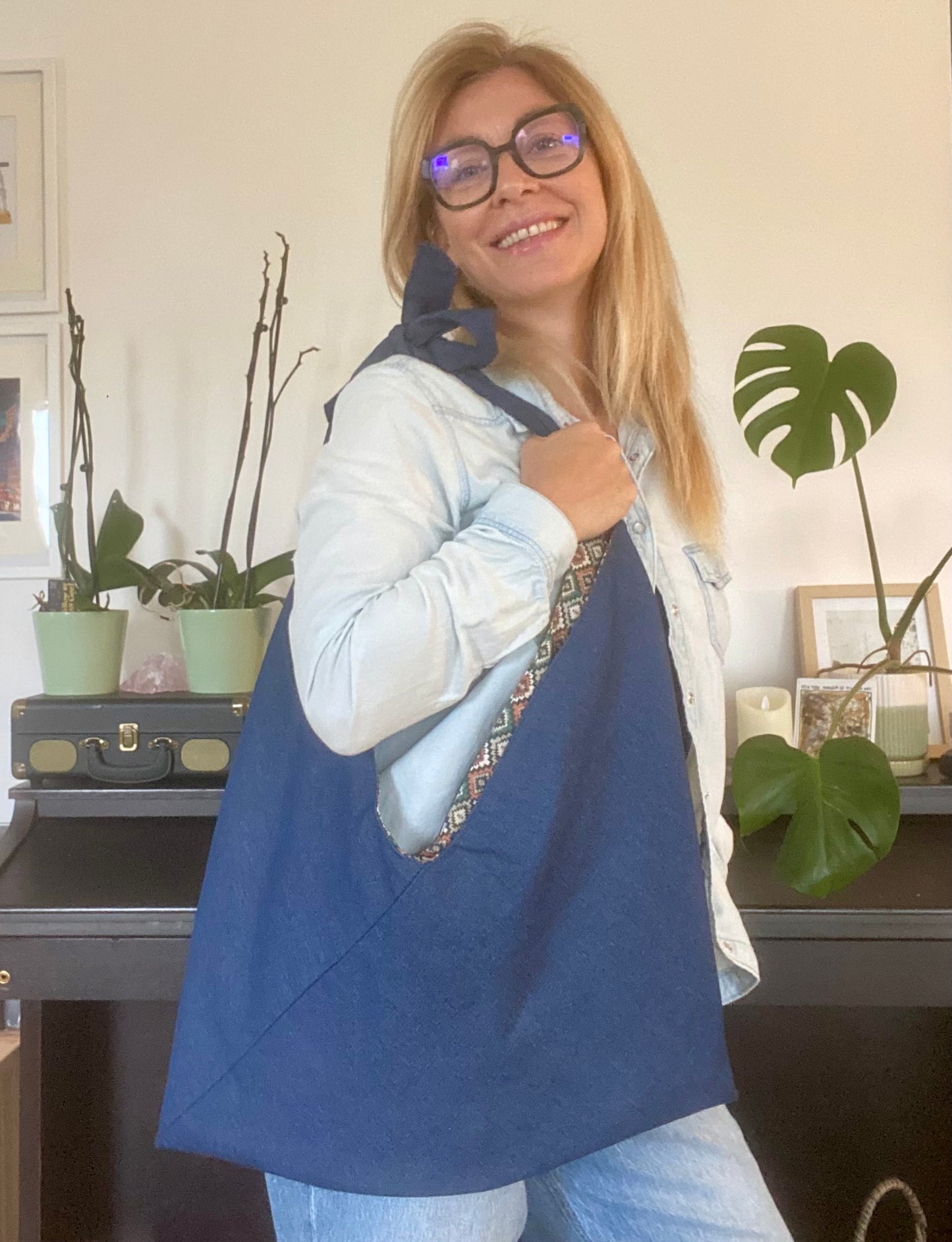 Tote bag origami réversible