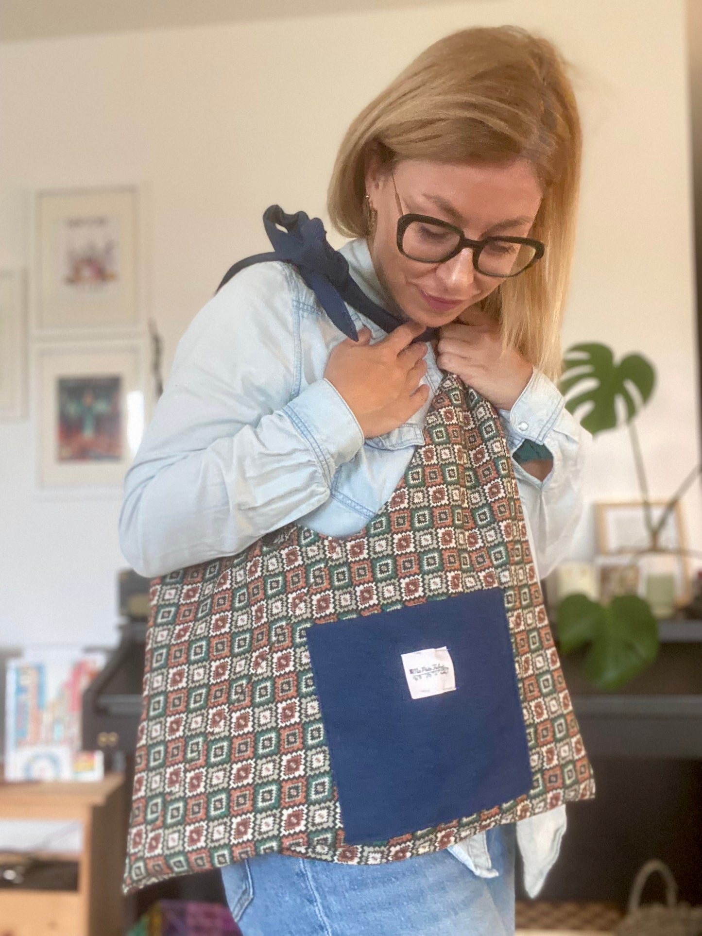 Tote bag origami réversible